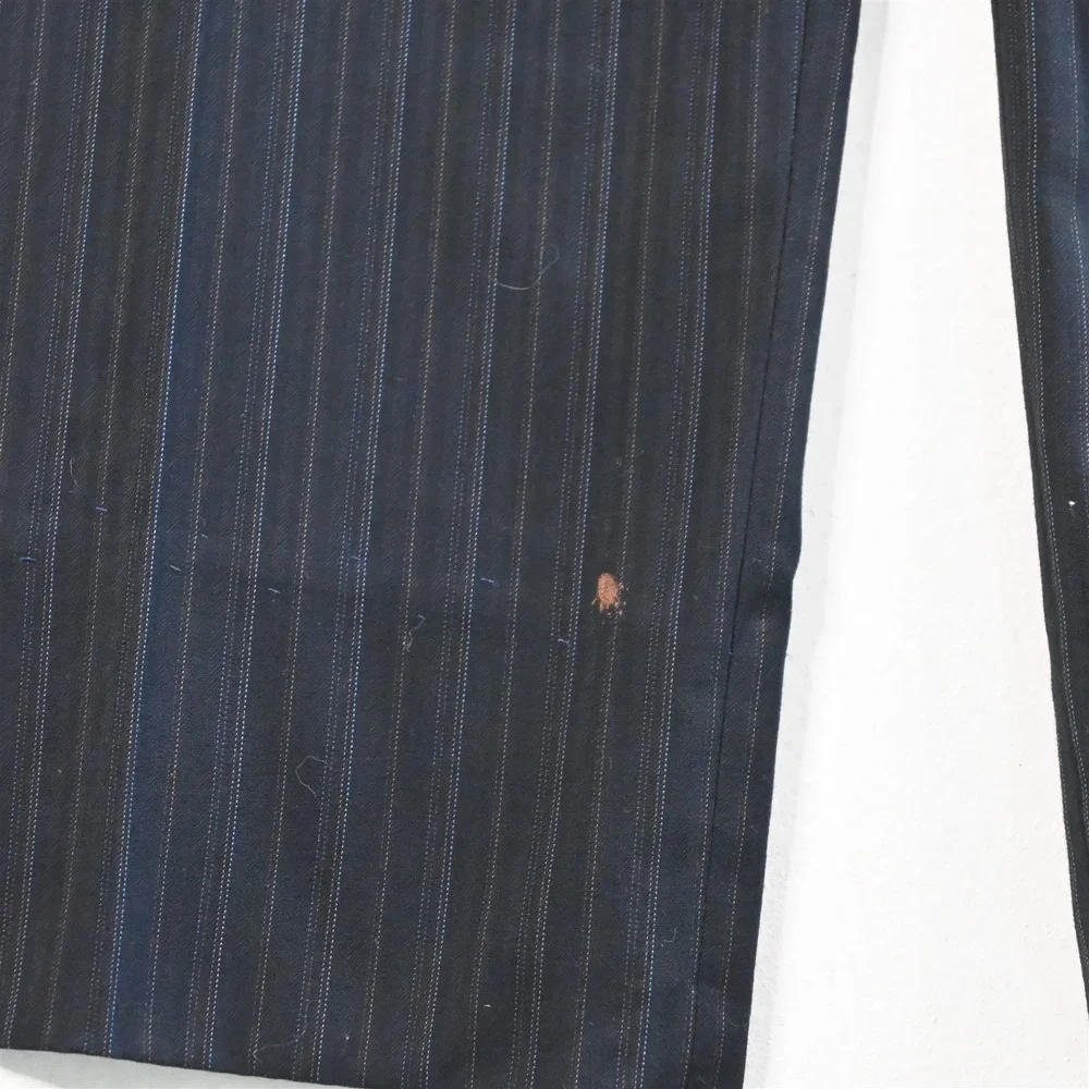 Evan Piccone 40R 34x34 Navy‎ Blue Striped Mens Jacket Pants Suit